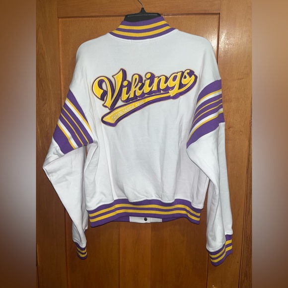 Minnesota Vikings NFL Women's Fleece Lightweight Jacket Snap Button Size XL NEW - Picture 8 of 8